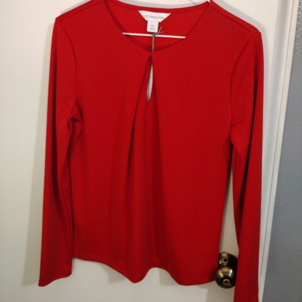 Women's Top Stretch Fabric Sz X Small, Long Sleeves